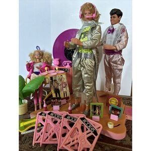 Vintage BARBIE‎ AND THE ROCKERS Dolls & STAGE Lot Mattel 80s *Read Description*